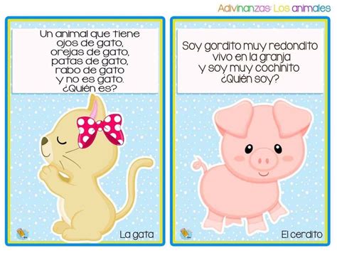 Divertidas adivinanzas de animales | Adivinanzas para niños ...