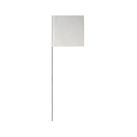 Presco 25-Pack 15-in White PVC Marking Flag at Lowes.com