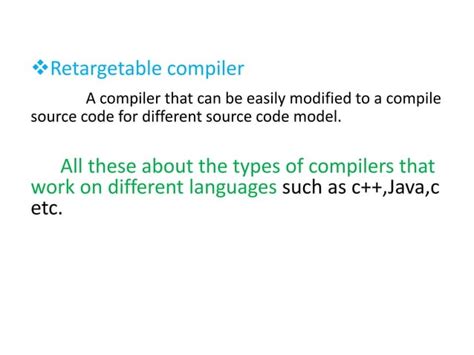 compiler and their types | PPT