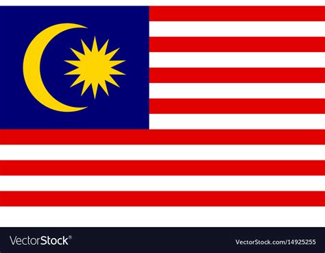 National flag of malaysia Royalty Free Vector Image