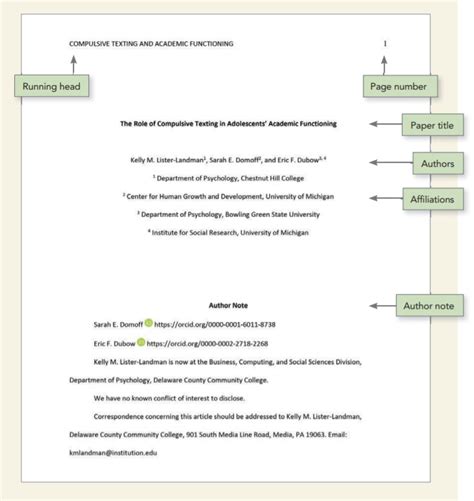 APA Title Page (Cover Page) Format, Example, & Templates