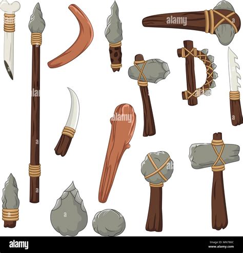 Set tools of prehistoric man Stock Vector Image & Art - Alamy