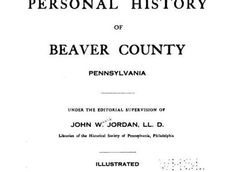 Beaver County history – LITTLE BEAVER HISTORICAL SOCIETY