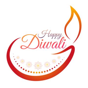 Happy Diwali Text Vector Hd PNG Images, Happy Diwali Greeting Text And Diya Clip Art, Happy ...