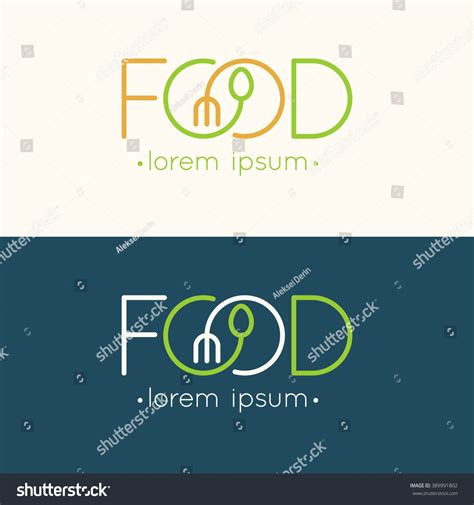 Modern minimalistic vector logo of food. Vector illustration. | Vector logo, Vector illustration ...