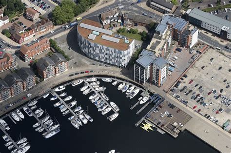 Stunning Aerial View of Suffolk University and Ipswich Waterfront