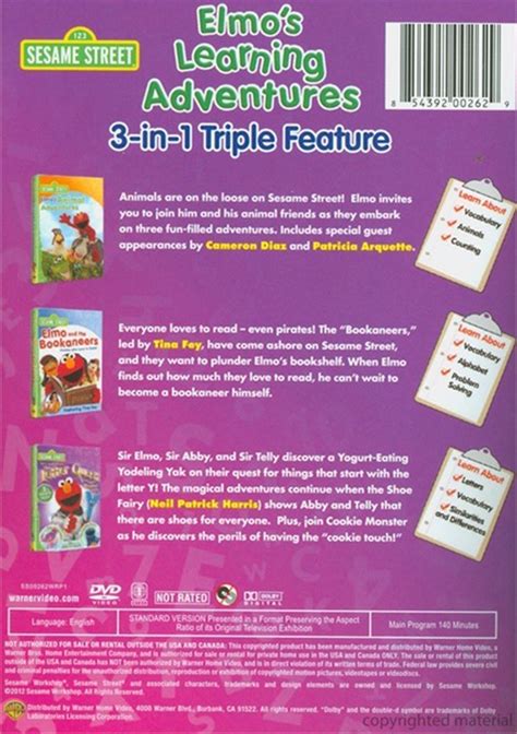 Elmo's Learning Adventures (Triple Feature) (DVD) | DVD Empire