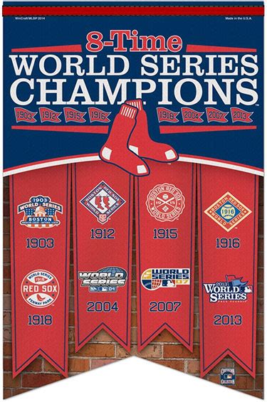 Red Sox 8-Time World Series Champions Banner