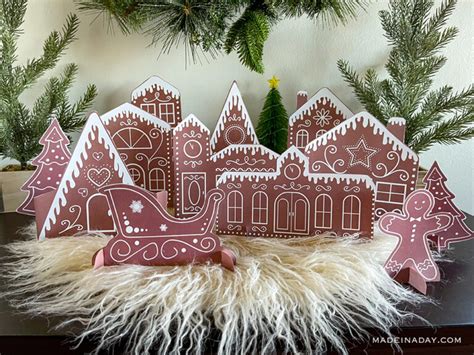 Printable Gingerbread Village Houses | Made In A Day