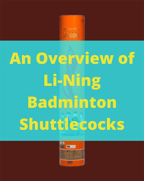 An Overview of Li-Ning Badminton Shuttlecocks - BadmintonBites