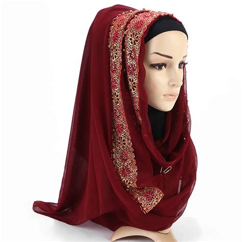 High Quality Women Bubble Chiffon Muslim Hijab Scarf Head Wraps Long ...