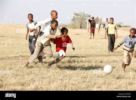 African Children playing Soccer, South Africa Stock Photo - Alamy