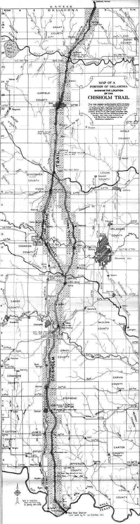 Chisholm Trail Map | Trail maps, Chisholm trail, Map