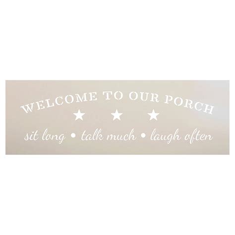 Welcome To Our Porch Stencil by StudioR12 | Reusable Mylar Template ...