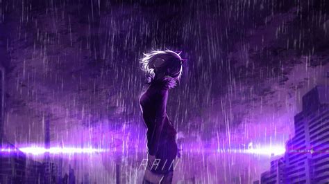 Purple Rain | Rain wallpapers, Purple wallpaper, Anime wallpaper