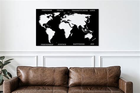 World Map, Metal Wall Art, Metal World Map, Wall Decor, World Map Hanging, Wire Art Wall Decor ...