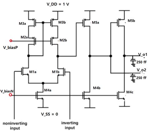 Design a fully differential amplifier with following | Chegg.com