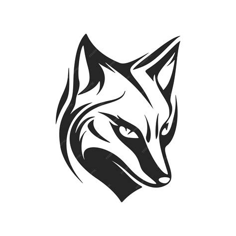 Premium Vector | A stunning black and white fox vector logo for your brand's signature look