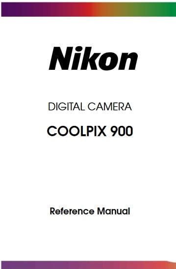 Nikon Coolpix 900 Manual - FREE Download User Guide PDF