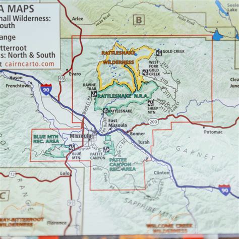 Rattlesnake Wilderness and Missoula Trail Map | Backyard Montana