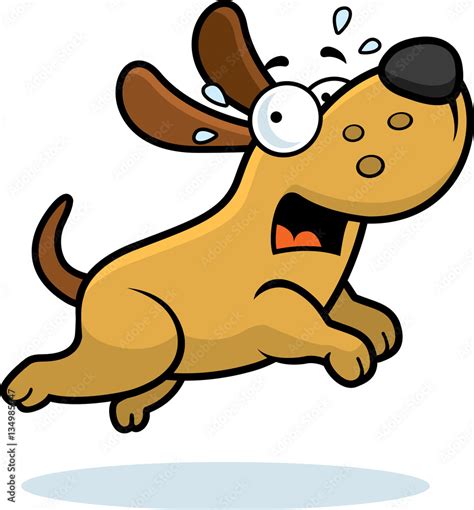 Scared Cartoon Dog Stock Vector | Adobe Stock