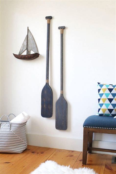 OARS WALL DECOR set of 2 or 3 oars decorative oars painted | Oar decor, Oar wall decor, Nautical ...