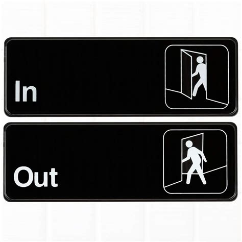 (Set of 2) in Out Door Signs - Black and White, 9 x 3-inches, in Out ...