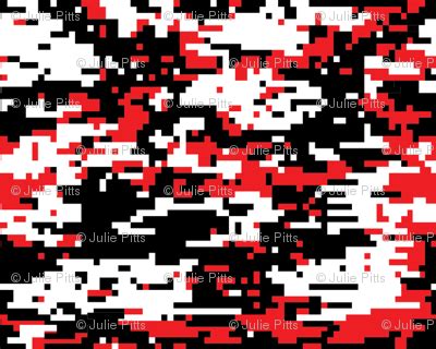 digital camo red fabric - juliepitts - Spoonflower