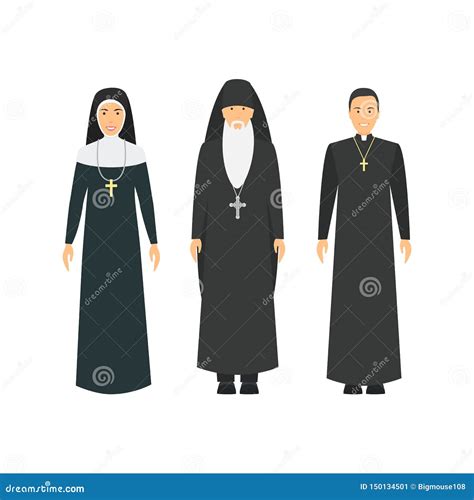 Cartoon Characters Christians Religion People Different Types Set. Vector | CartoonDealer.com ...