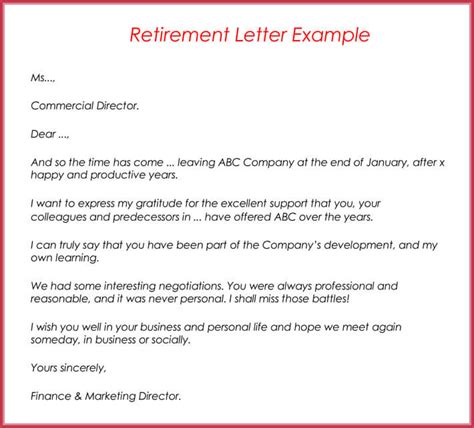 Retirement letter Samples, Examples, Formats & Writing Guide