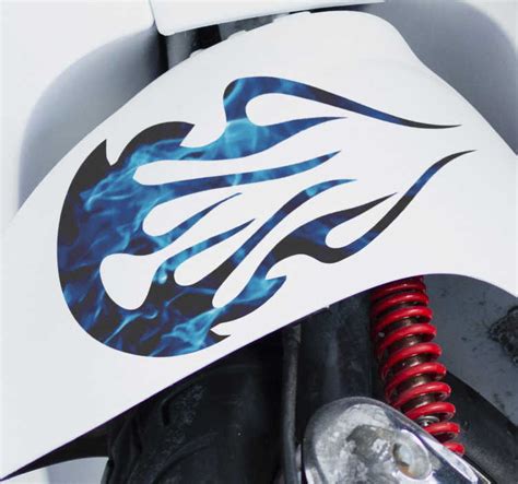 Blue tribal flame Motorcycle stickers - TenStickers