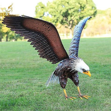 large garden decor antique metal bronze eagle statues