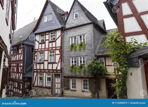 Limburg, Germany, Narrow Street of Old Medieval Town Editorial Stock ...