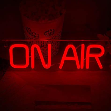 Buy Neon on Air Wall Sign USB Operated on Air Neon Light Red on Air ...