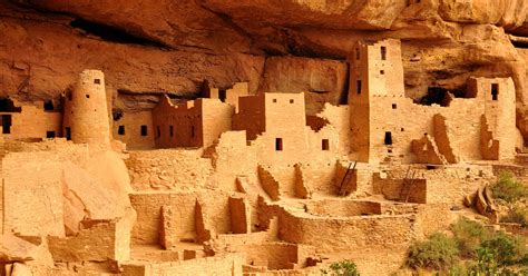 Mesa Verde Cliff Dwellings At The National Park Near Durango, CO