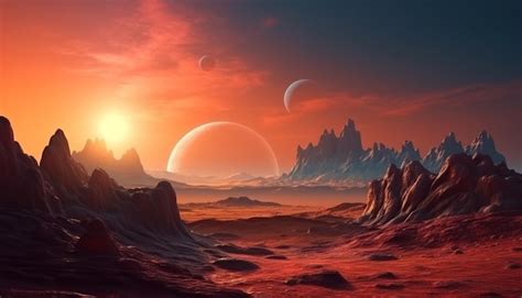 Premium AI Image | Spaceship orbits majestic planet in fantasy galaxy ...