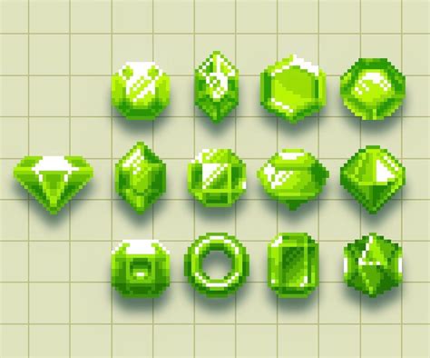 Tried to make sprites for the chaos emeralds in all the shapes & forms ...