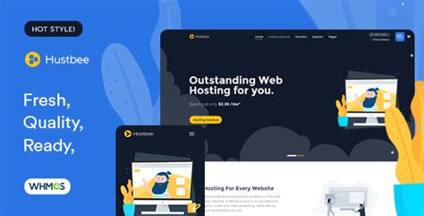 Hustbee - Hosting HTML & WHMCS Template