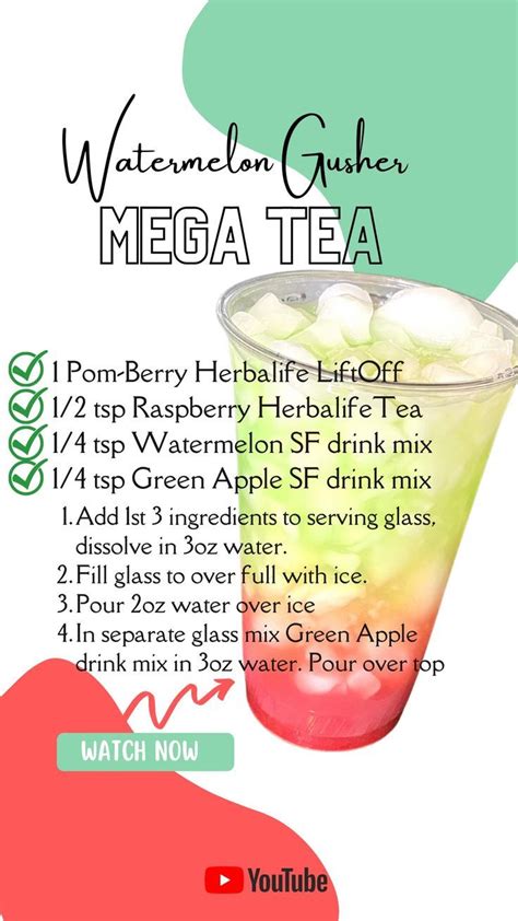 Watermelon Gusher Herbalife Mega Tea | Herbalife shake recipes ...