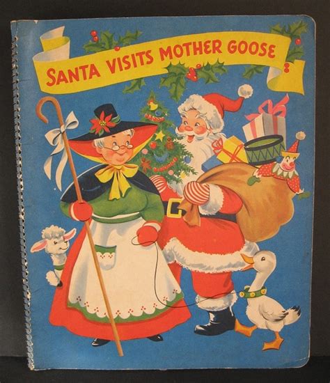 Vintage CHRISTMAS Theme Pop-Up Book Santa Visits