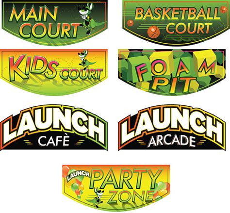 Launch trampoline park Logos