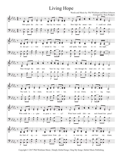 Living Hope (arr. Ross Rodgers) Sheet Music | Phil Wickham | SATB Choir