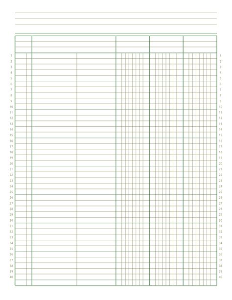 Free Printable Forms With Columns - Printable Templates