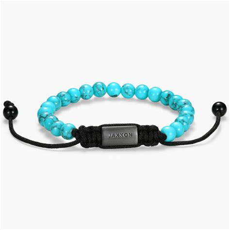 Turquoise Beaded Bracelet - Men's Turquoise Jewelry - JAXXON