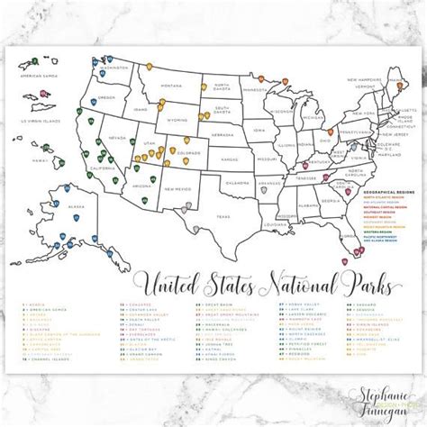 Free Printable Map Of National Parks - Printable Templates