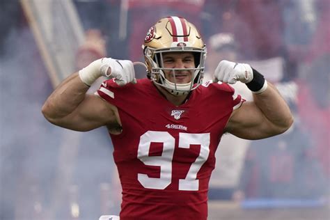 San Francisco 49ers defensive end Nick Bosa (97) is introduced before ...