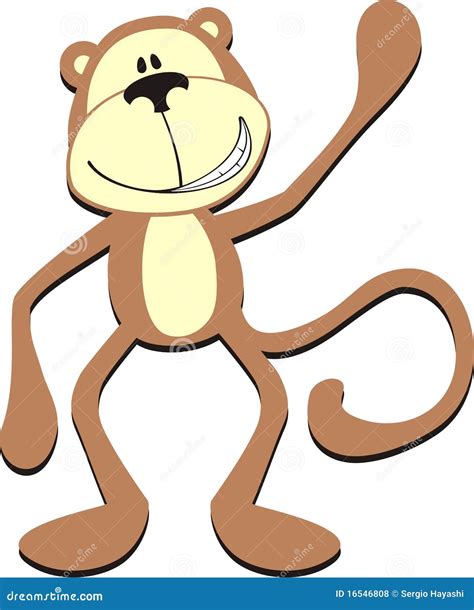 Happy Monkey Cartoon Royalty Free Stock Photos - Image: 16546808