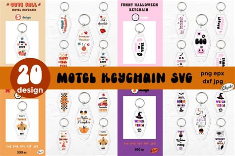 Motel Keychain Bundle. Autumn Motel Keychain SVG