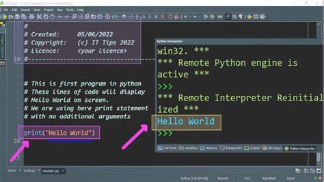 Hello world example - python tutorial