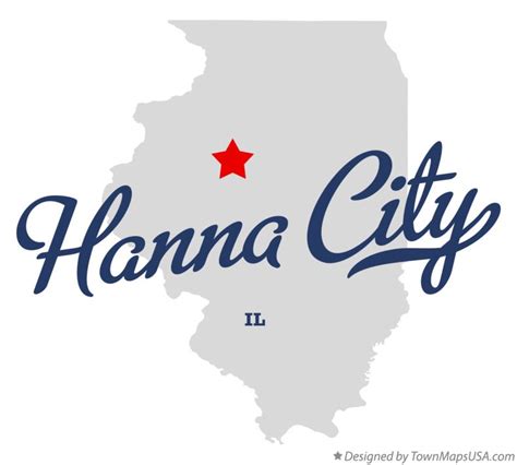 Map of Hanna City, IL, Illinois